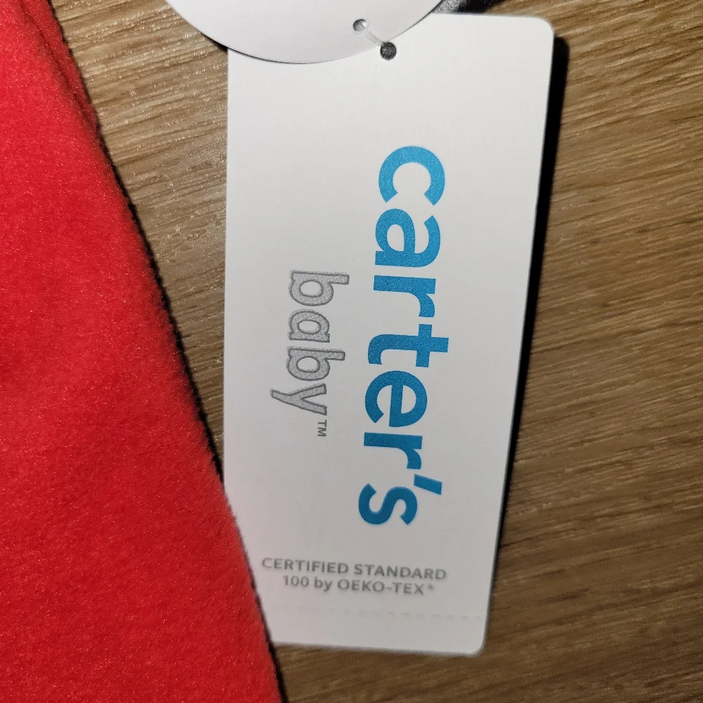Carters 1-Piece Red Reindeer Sleeper Pajamas Size 6 Months New